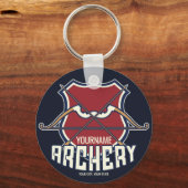 Personalized NAME Archery Sports Recurve Bow Arrow キーホルダー (正面)
