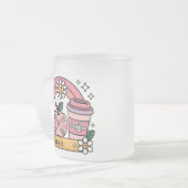 Personalized Name Back to School Gift for Teacher フロストグラスマグカップ (正面左)