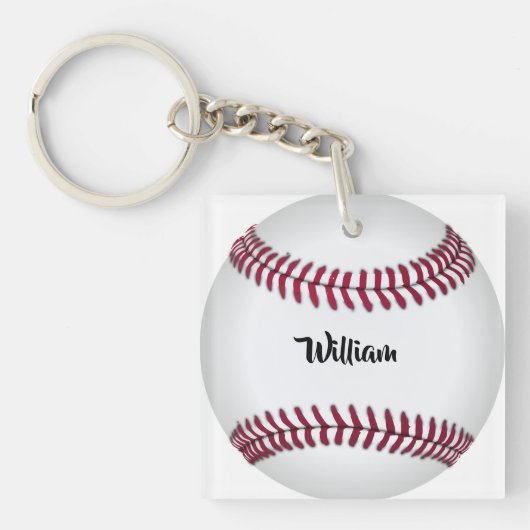 Personalized Name Baseball キーホルダー (正面)