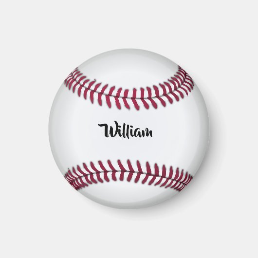 Personalized Name Baseball マグネット (正面)