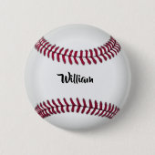Personalized Name Baseball 缶バッジ (正面)
