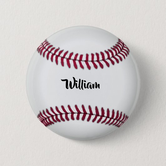 Personalized Name Baseball 缶バッジ (正面)