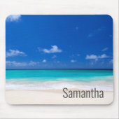 Personalized name Beach Waves Ocean Surf Mouse Pad マウスパッド (正面)