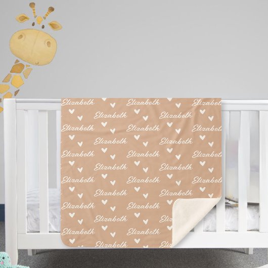 Personalized name blanket for your daughter シェルパブランケット