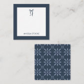 Personalized Name Blue Bow ノートカード (正面/裏面)