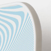 Personalized Name Blue Wave Modern Minimal Design ピックルボールラケット (左詳細)