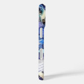 Personalized Name Blue White Lilac Abstract Stripe Case-Mate iPhoneケース (裏面 / 右)