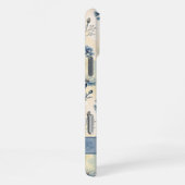 Personalized Name Blue Wildflowers iPhoneケース (右側面)