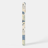 Personalized Name Blue Wildflowers iPhoneケース (右側面)