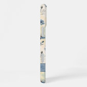 Personalized Name Blue Wildflowers iPhoneケース (右側面)