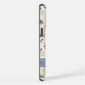 Personalized Name Blue Wildflowers iPhoneケース (右側面)