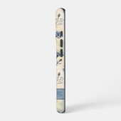 Personalized Name Blue Wildflowers iPhoneケース (左側面)