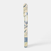 Personalized Name Blue Wildflowers iPhoneケース (左側面)