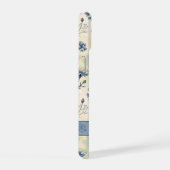 Personalized Name Blue Wildflowers iPhone 15ケース (右側面)