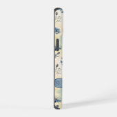 Personalized Name Blue Wildflowers iPhone 15ケース (右側面)