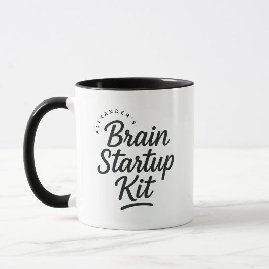 Personalized Name Brain Startup Gift Coffee マグカップ (左)