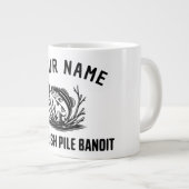 Personalized Name Brush Bass Hunter ジャンボコーヒーマグカップ (正面右)