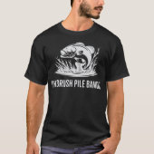 Personalized Name Brush Bass Hunter Tシャツ (正面)