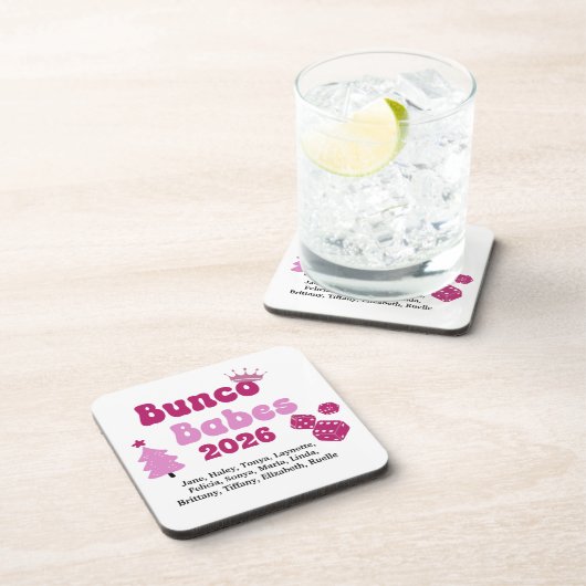 Personalized Name Bunco Babes  コースター (右側)