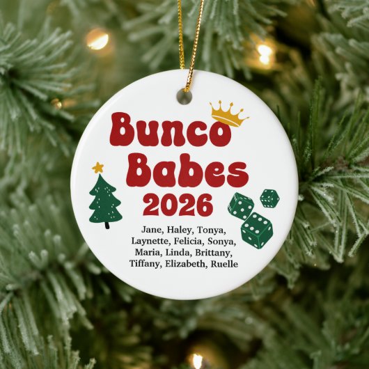 Personalized Name Bunco Babes Ornament セラミックオーナメント (ツリー)
