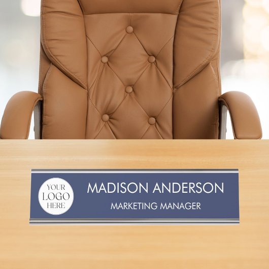 Personalized Name Business Logo Modern Minimalist デスクネームプレート