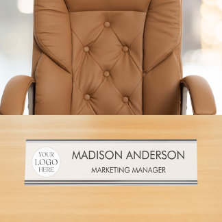 Personalized Name Business Logo Modern Minimalist デスクネームプレート