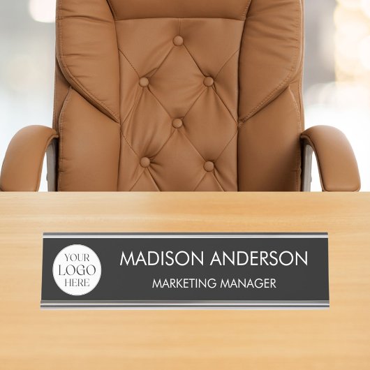 Personalized Name Business Logo Modern Minimalist デスクネームプレート