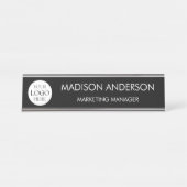 Personalized Name Business Logo Modern Minimalist デスクネームプレート (正面)