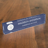 Personalized Name Business Logo Modern Template デスクネームプレート (側面)