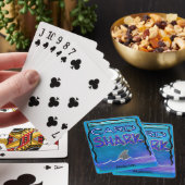 Personalized Name, Card Shark, Blue Playing Cards トランプ (インサイチュ)