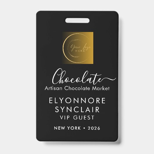 Personalized Name Chocolate Festival VIP Pass  バッジ (正面)