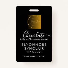 Personalized Name Chocolate Festival VIP Pass  バッジ