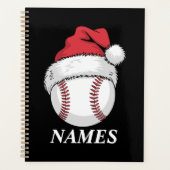 Personalized Name Christmas Baseball Santa Hat プランナー手帳 (正面)