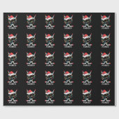 Personalized Name Christmas Hockey Xmas Santa Hat ラッピングペーパー (フラット)