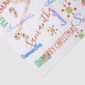 Personalized Name Christmas Holiday 薄葉紙 (詳細)