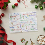 Personalized Name Christmas Holiday 薄葉紙<br><div class="desc">This design was created through digital art. It may be personalized by clicking the customize button and changing the color, adding a name, initials or your favorite words. Contact me at colorflowcreations@gmail.com if you with to have this design on another product. Purchase my original abstract acrylic painting for sale at...</div>