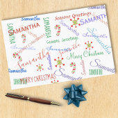 Personalized Name Christmas Holiday 薄葉紙