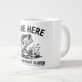 Personalized Name Classic Bass Fishing Storm ジャンボコーヒーマグカップ (正面右)