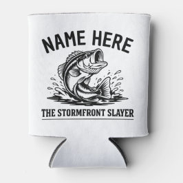 Personalized Name Classic Bass Fishing Storm 缶クーラー
