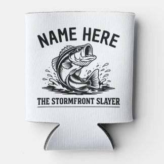 Personalized Name Classic Bass Fishing Storm 缶クーラー