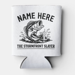 Personalized Name Classic Bass Fishing Storm 缶クーラー