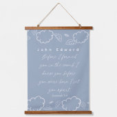 Personalized Name Cloud Jeremiah 1:5 Nursery  吊り下げ型タペストリー (正面)