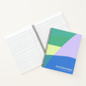 Personalized Name Colorful Modern Blue Gratitude ノートブック (内部)