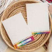 Personalized Name Colorful Pencils Teacher's ノートカード