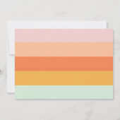 Personalized Name Colorful Stripes Retro Pastel ノートカード (裏面)