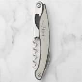 Personalized Name Corkscrew Elegant Wine Opener  ソムリエナイフ (正面)