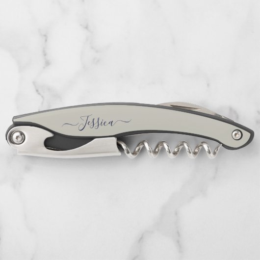 Personalized Name Corkscrew Elegant Wine Opener  ソムリエナイフ (正面)