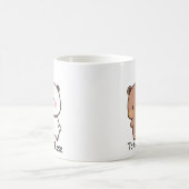 Personalized Name Cute Bear Couple Mug コーヒーマグカップ (中央)