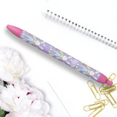 Personalized Name Cute Stuffed Animal Bunny 黒ボールペン