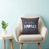 Personalized Name Dark-Blue Grey HOME  クッション (椅子)